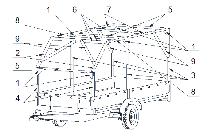 Каркас тента ССТ 7132-9К 7132-09