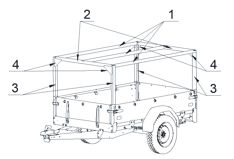 Каркас тента ССТ 7132-03 - 1.0 (Высокий-М)