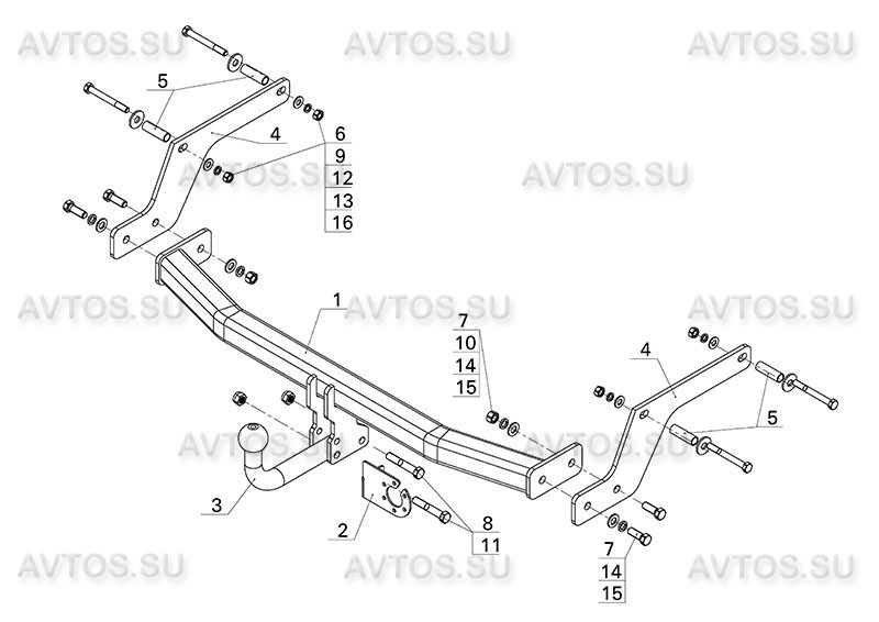 Фаркоп RN 11 - Renault Sandero II / 2014- / S-75 / kg-1200 / type=A / smart-c=!!!