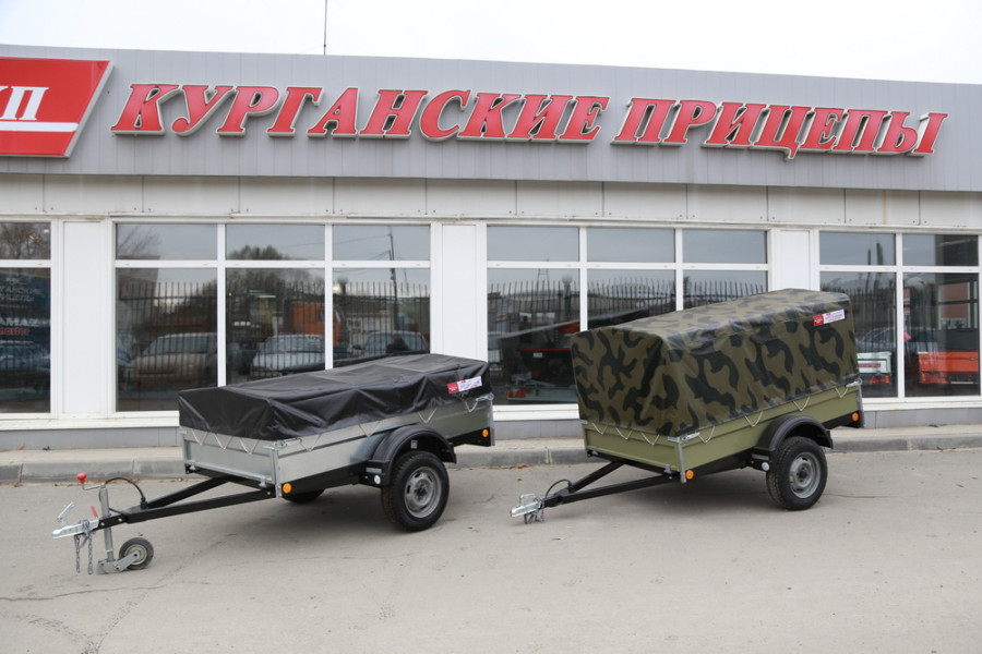 Прицеп "Уралец 2.0" 821303 (Тент 0.6 м) крашен. 4-х лист. ресс.