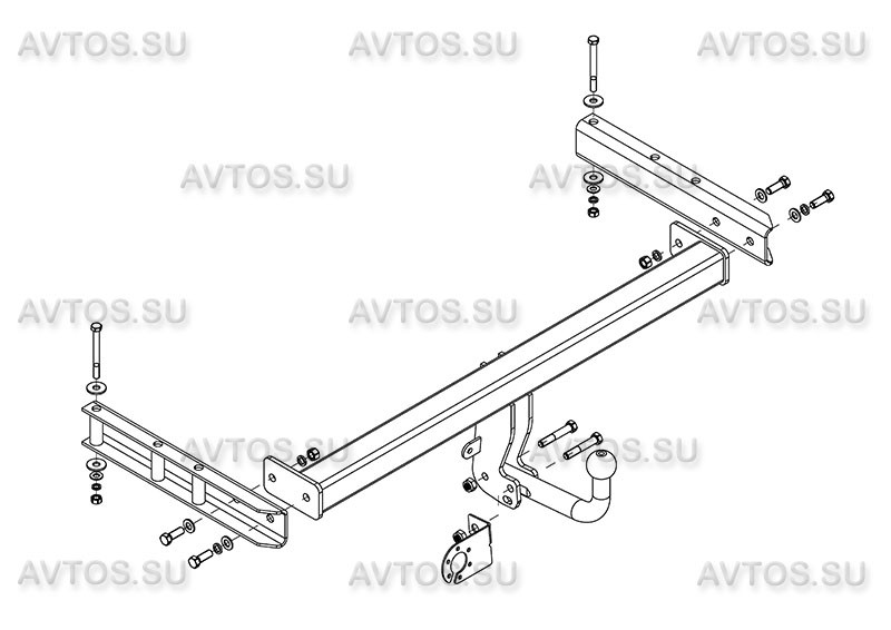 Фаркоп AU 04 - Audi Q5 / 09.2008-12.2016г / S-75 / kg-2400 / type-A / smart-c=!!!