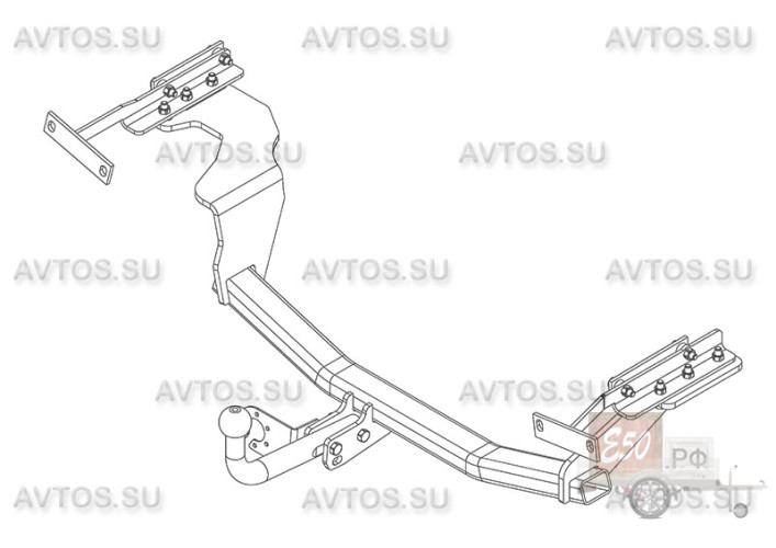 Фаркоп NS 29 - Nissan X-Trail T31 / 2007-2014 / S-100 / kg-2000 / type=A