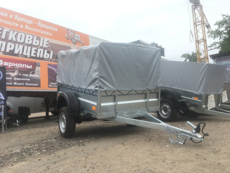 Прицеп Спутник Pro ZN 1912-37 оцинк. (Тент 1.0 м).