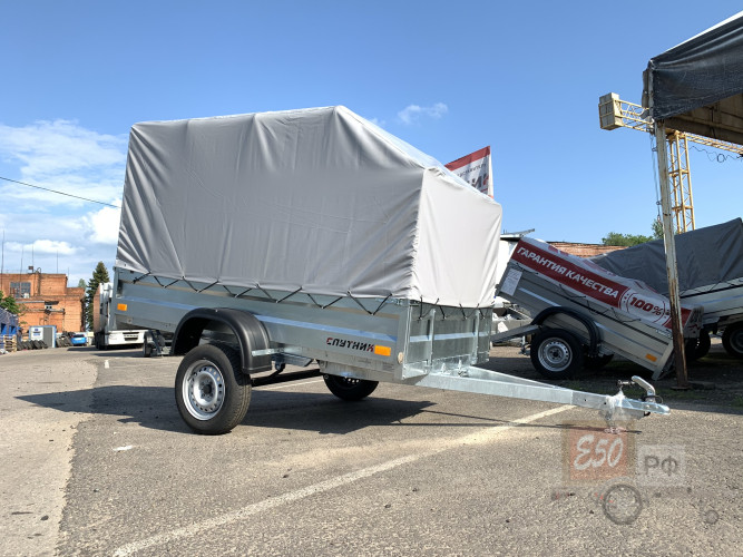 Прицеп Спутник Pro ZN 2513-37 оцинк. (Тент 1.5 м Скос)