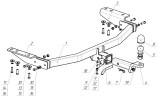 Фаркоп на Nissan Pathfinder R52 2014-2021, Infiniti QX60 2014-2021, Infiniti JX35 2013-2014. Необходима подрезка бампера. Тип шара: E. Нагрузки: 1800/