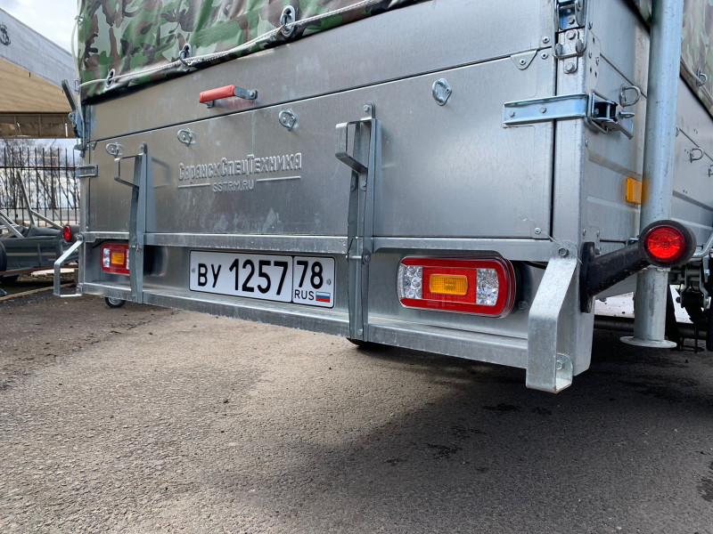 Прицеп ССТ 7132-09 Б\У (Подъемный борт и Тент 1.53 Камуфляж) (продан)
