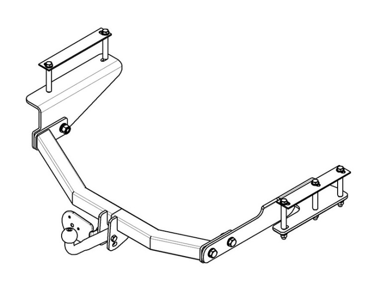 Фаркоп SY 008 - Ssang Yong Actyon, Sports / 2007-2011, 2012- / S-50 / kg-750 / type=A