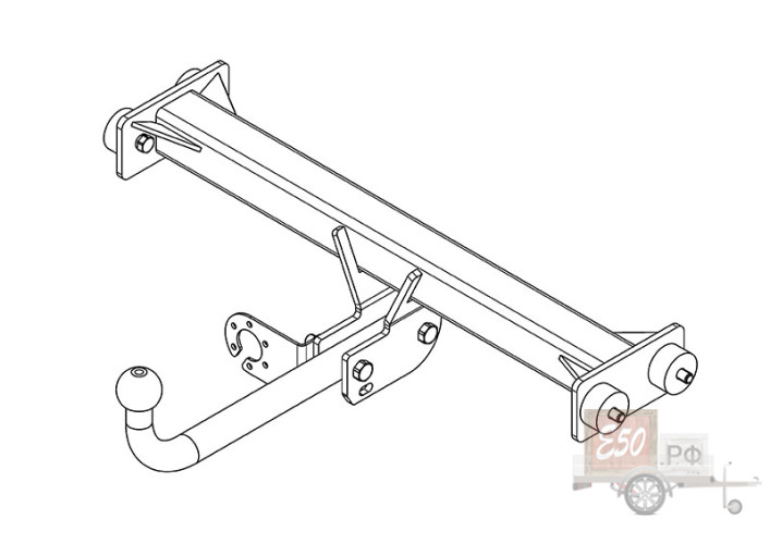 Фаркоп VW 17 - Volkswagen Multivan T4 / 1994-2003 / S-100 / kg-2000 / type=A