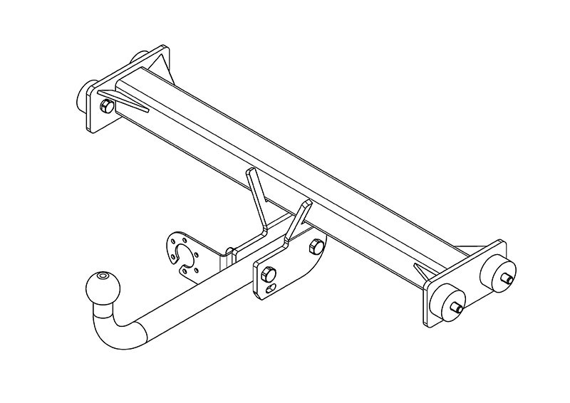 Фаркоп VW 17 - Volkswagen Multivan T4 / 1994-2003 / S-100 / kg-2000 / type=A