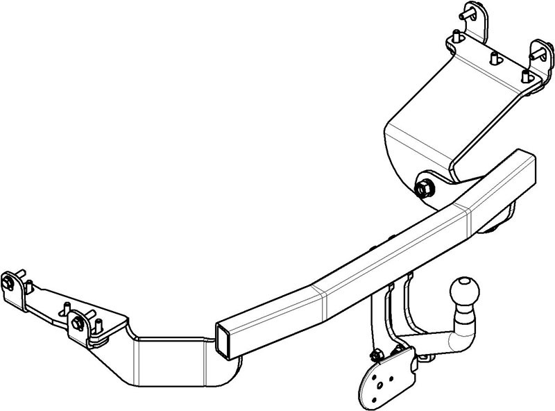 Фаркоп MI 21 - Mitsubishi Outlander / 2007-2012 / S-75 / kg-1500 / type=A
