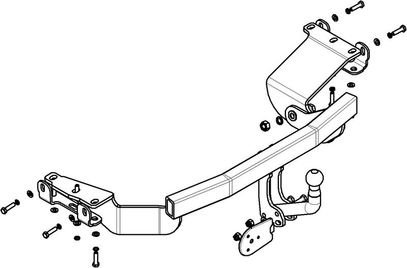 Фаркоп MI 21 - Mitsubishi Outlander / 2007-2012 / S-75 / kg-1500 / type=A