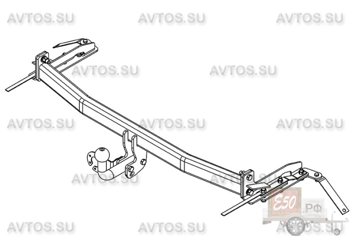 Фаркоп TY 33 - Toyota Corolla (E 12) / 2002-2007 / S-75 / kg-1250 / type=A