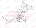 Фаркоп на Honda CR-V 2006-2013. Требуется подрезка бампера. Тип шара: E (легкосъемный шар под квадрат). Нагрузки: 2500/120 кг. Не комплектуется электр