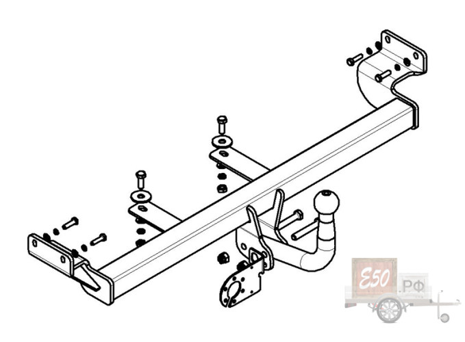 Фаркоп VW 18 - Volkswagen Pointer / 2004-2009 / S-75 / kg-1250 / type=A