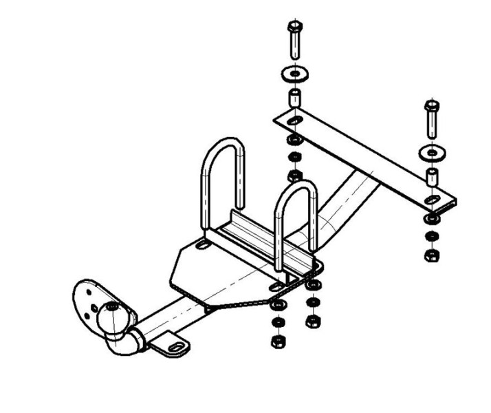 Фаркоп KI 11 - KIA Sportage I / 2001-2004 / S-50 / kg-750 / type=H