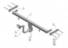 Фаркоп KI 19 - KIA Rio II / 10.2009-2011 / S-75 / kg-1000 / type=A