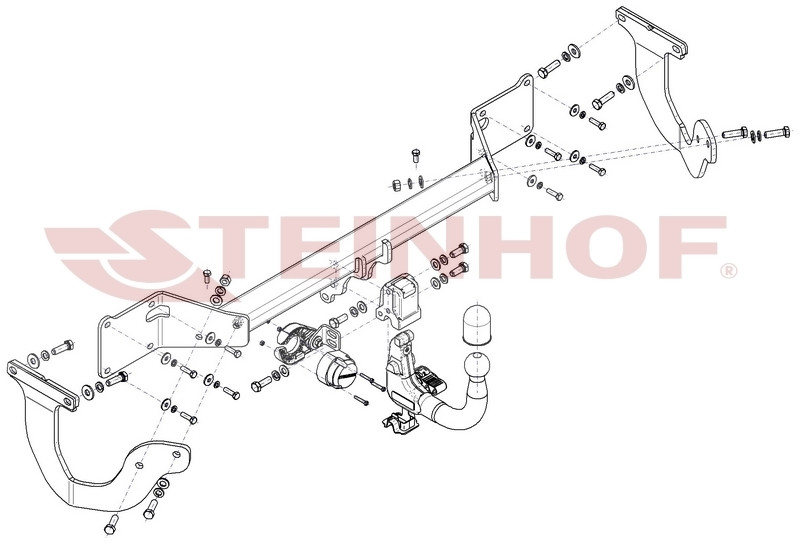 Фаркоп на Citroen Spacetourer 2016-, Peugeot Traveller 2016-, Citroen Jumpy 2016-, Peugeot Expert 2016-, Toyota Proace 2016-, Toyota Proace Verso 2016