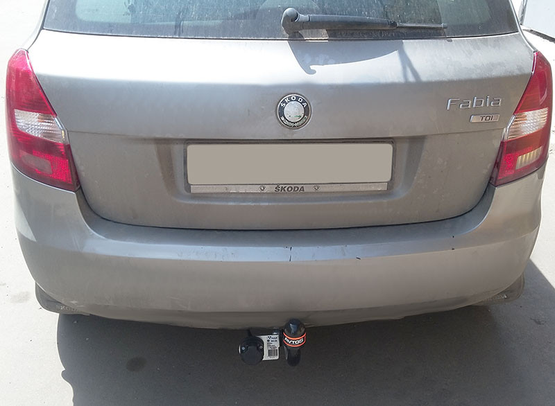 Фаркоп SK 05 - Skoda Fabia (кроме RS) / 2004-08.2014 / S-75 / kg-1000 / type=A