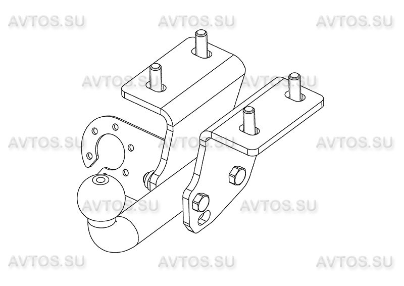 Фаркоп VW 34 - Volkswagen Amarok / 2010- / S-75 / kg-1500 / type=A / smart-c=!!!