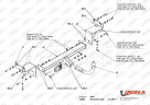 Фаркоп Kia Ceed универсал 2007-2012. Тип шара: A. Нагрузки: 1600/75 кг (без электрики в комплекте)