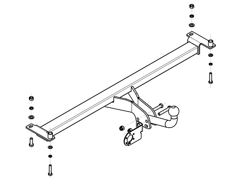 Фаркоп CE 01 - Chery Amulet / 2006-2011 / S-50 / kg-750 / type-A / smart-c=