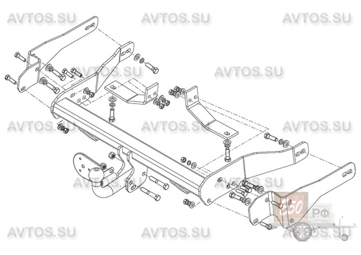 Фаркоп CV 05 - Chevrolet Captiva (С 100) / 2006-2012 / S-100 / kg-2000 / type-A / smart-c=
