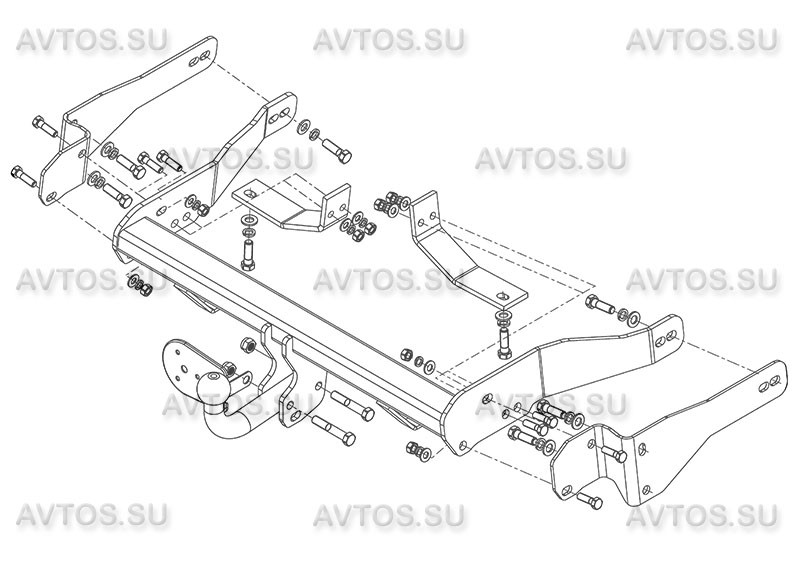 Фаркоп CV 05 - Chevrolet Captiva (С 100) / 2006-2012 / S-100 / kg-2000 / type-A / smart-c=