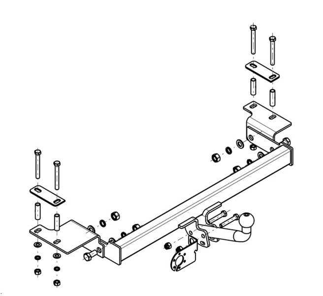 Фаркоп CV 01 - Chevrolet Lanos / 2005-2009 / S-75 / kg-1000 / type-A / smart-c=