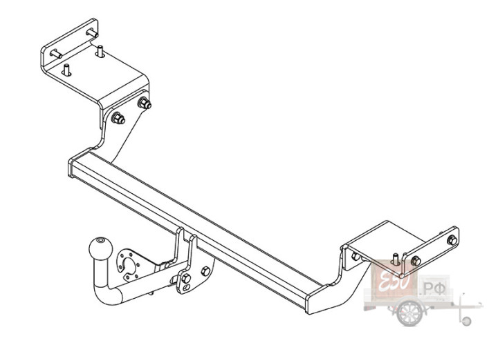 Фаркоп KI 27 - KIA Ceed / 2012- / S-75 / kg-1500 / type=A