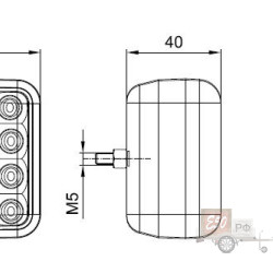 FT-040 LED Противотуманный фонарь FRISTOM с проводом