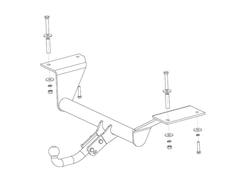 Фаркоп HN 01 - Honda CR-V / 1997-2002 / S-75 / kg-1200 / type=A