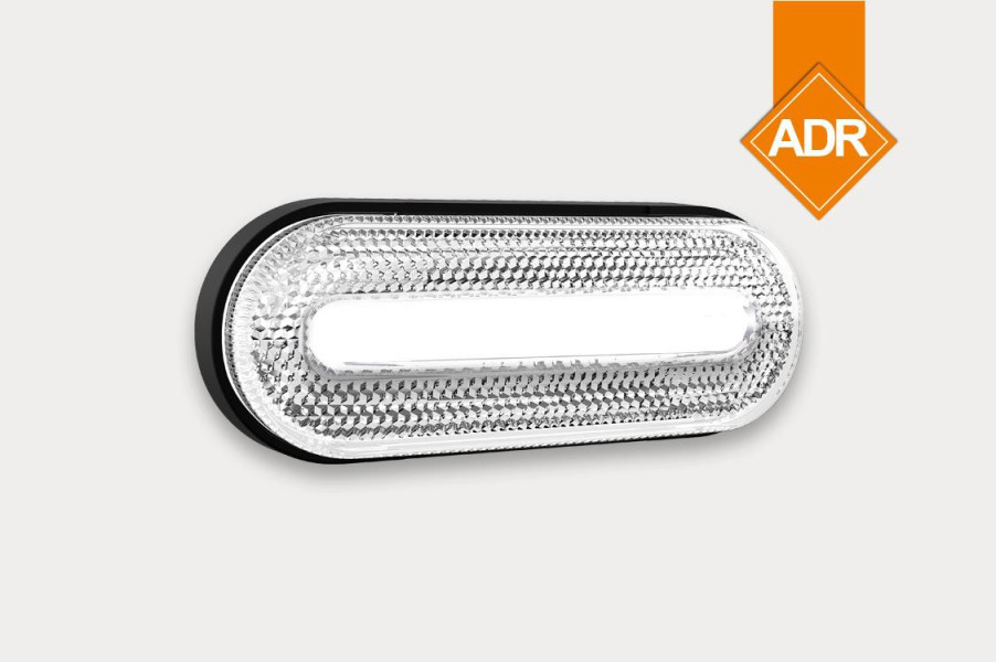 Фонарь габаритный белый LED FT-070BLED 2-х функц. с проводом