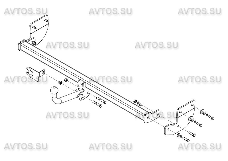 Фаркоп HY 27 - Hyundai Elantra / 2013-2016 / S-75 / kg-1250 / type=A