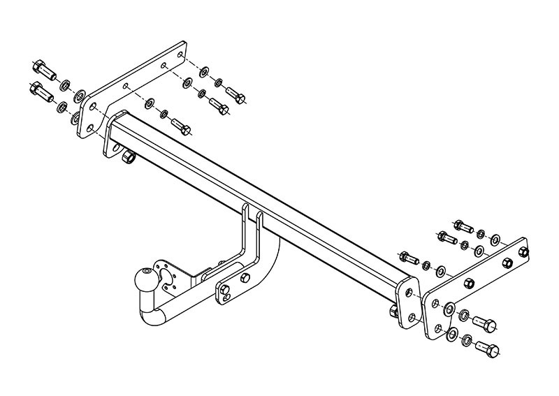 Фаркоп FD 15 - Ford Focus S-max / 2006-2010 / S-75 / kg-1000 / type=A / smart-c=!!!
