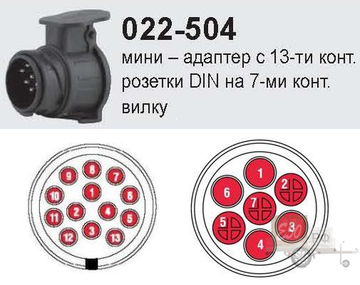 Переходник c 13x7 Bosal 022-504