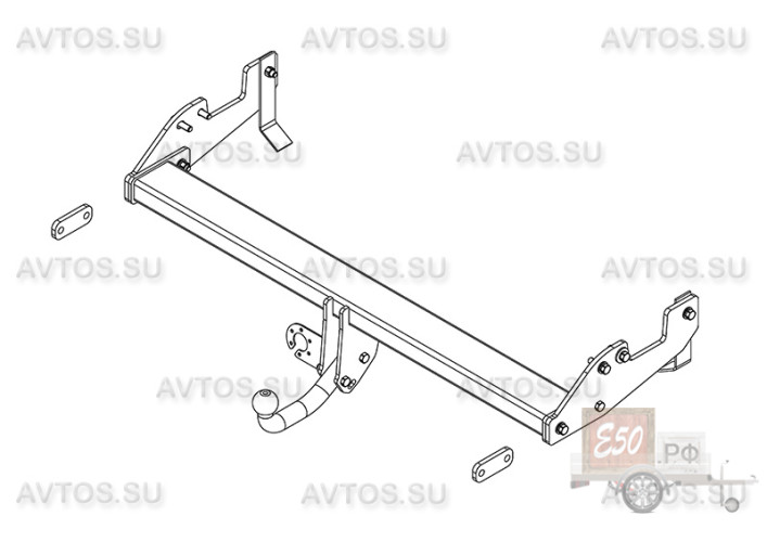 Фаркоп TY 36 - Toyota Hilux / 2005-2015 / S-100 / kg-2500 / type=A