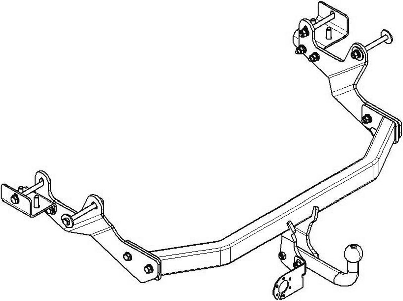 Фаркоп HY 26 - Hyundai H I/H 300 / 2008- / S-100 / kg-2000 / type=A