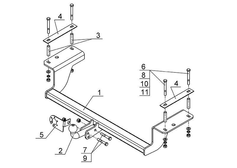 Фаркоп CV 12 - Chevrolet Cobalt / 2013- / S-75 / kg-1000 / type-A / smart-c=!!!