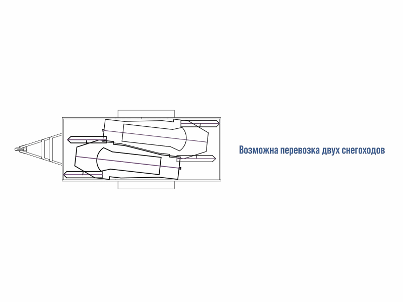 Прицеп ССТ 7132-65 R15 ( 2-ух осн.) (без тента и дуг)