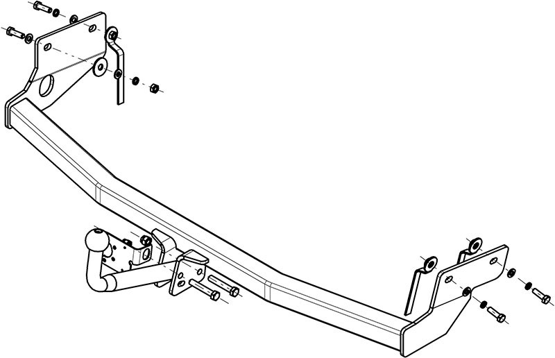 Фаркоп FD 14 - Ford Focus / 1998-2005 / S-75 / kg-1250 / type=A