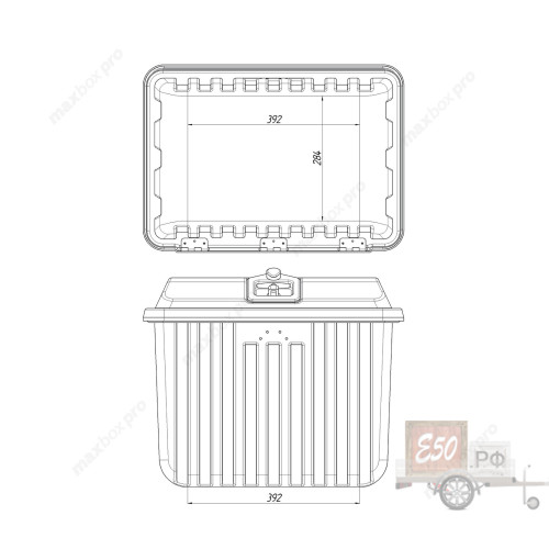 Ящик MaxBox PRO 600x430x480 (79 л)
