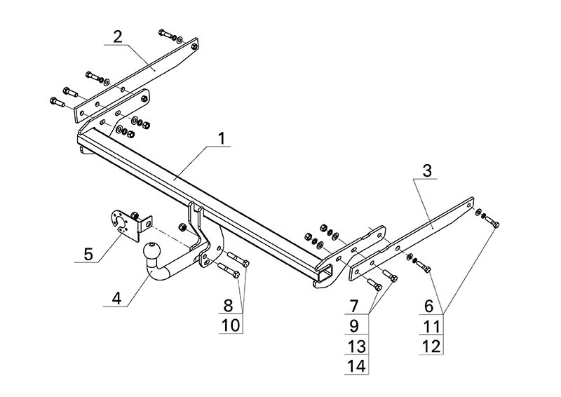 Фаркоп FD 31 - Ford Kuga / 2013- / S-100 / kg-2000 / type=A / smart-c=!!!