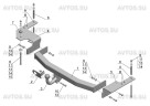 Фаркоп TY 28 - Toyota Land Cruiser (J200) / 2007- / S-75 / kg-1500 / type=A