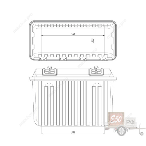 Ящик для приц. MaxBox PRO 750x350x490 (81 л)