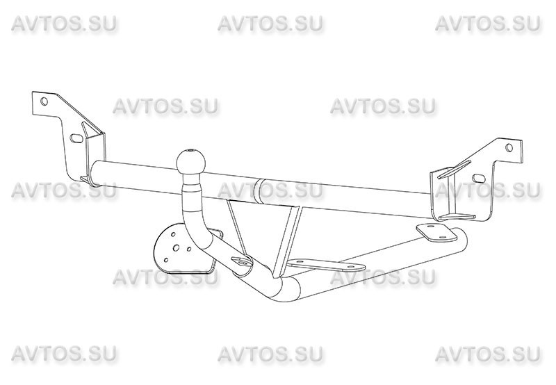 Фаркоп AU 03 - Audi 80 B4 / 1991-1995г / S-75 / kg-1300 / type-H / smart-c=