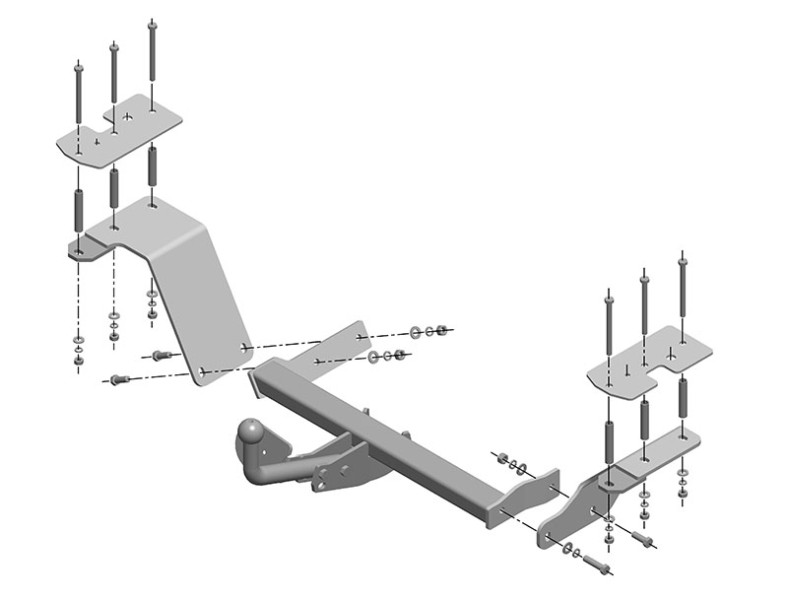 Фаркоп DW 04 - Ravon Matiz / 2015- / S-50 / kg-750 / type=A