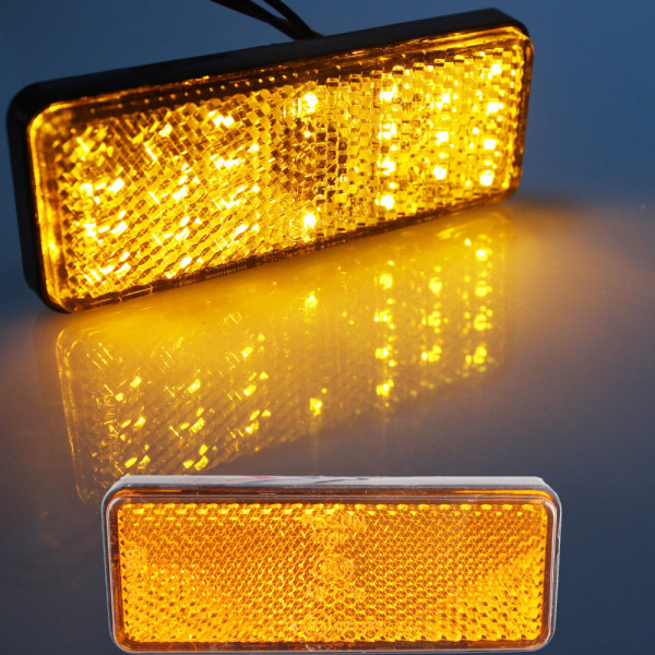 Фонарь габаритный желтый LED 12V с поворотником ( J )