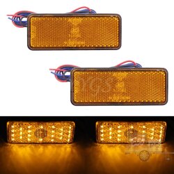Фонарь габаритный желтый LED 12V с поворотником ( J )
