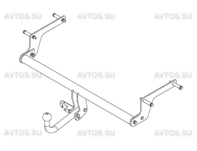 Фаркоп NS 28 - Nissan Terrano / 2014-2015 / S-75 / kg-1250 / type=A