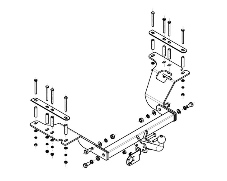 Фаркоп HN 02 - Honda CR-V /03.2002-2006 / S-75 / kg-1500 / type=A